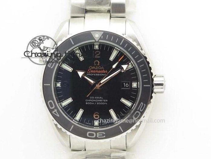 0316 Planet Ocean 45.5mm Big Blue Real Ceramic VSF 1:1 Best Edition on Blue Rubber Strap A8906 Super Clone Unique 7896